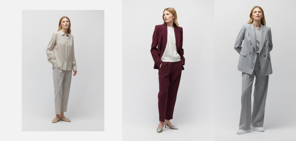 Eleganckie stylizacje damskie ze spodniami